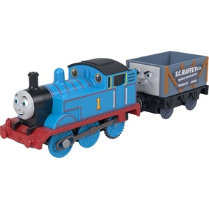 Thomas & Friends by Fisher-Price Motorized Toy Train, Battery-Powered Engine & Cargo Vehicle Featuring Classic Characters (Styles May Vary)(Thomas & Sc Ruffey)