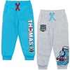 THOMAS & FRIENDS Boys’ 2-Pack Fleece Jogger Pants Toddler to Little Kid(Blue / Grey)