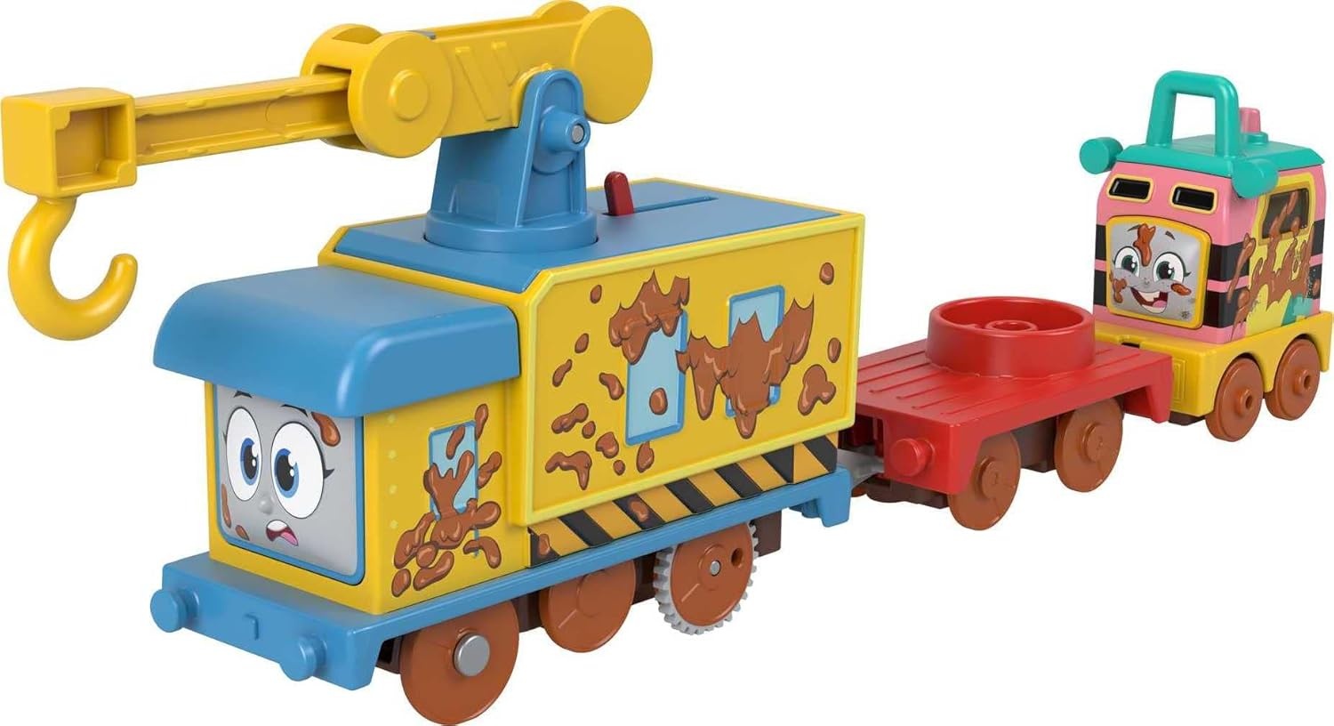 image:imageThomas amp Friends Toy Train Wobble Cargo Thomas Motorized Engine with 2 Cargo Cars for Preschool Railway Play Ages 3 YearsMuddy Friends