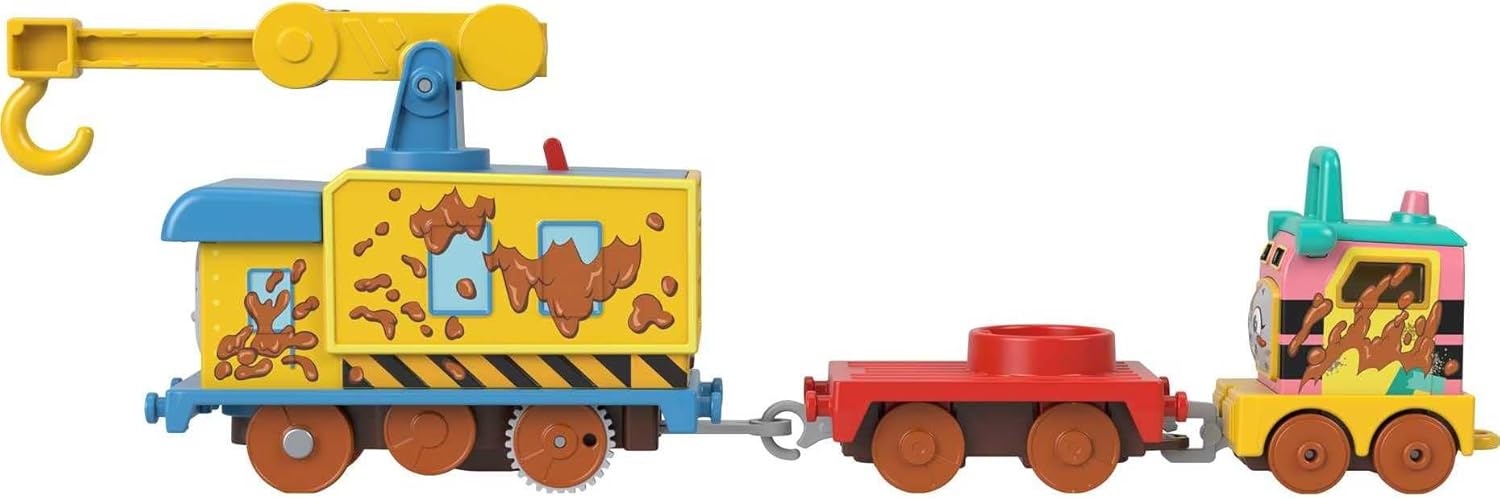 image:imageThomas amp Friends Toy Train Wobble Cargo Thomas Motorized Engine with 2 Cargo Cars for Preschool Railway Play Ages 3 YearsMuddy Friends