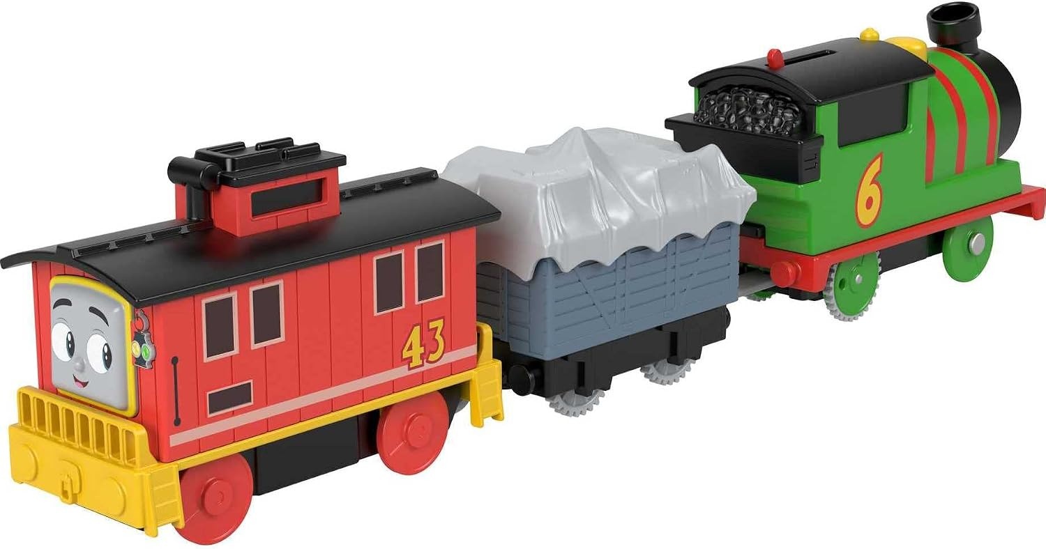 image:imageThomas amp Friends Toy Train Wobble Cargo Thomas Motorized Engine with 2 Cargo Cars for Preschool Railway Play Ages 3 YearsPercy Bruno