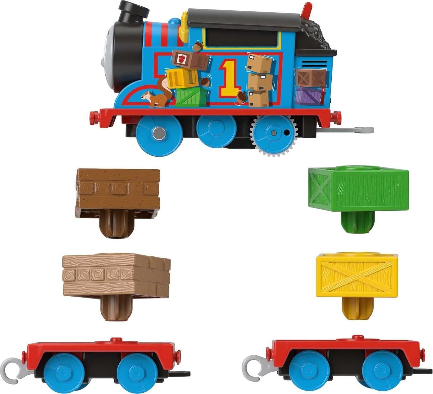 image:imageThomas amp Friends Toy Train Wobble Cargo Thomas Motorized Engine with 2 Cargo Cars for Preschool Railway Play Ages 3 YearsThomas Cargo