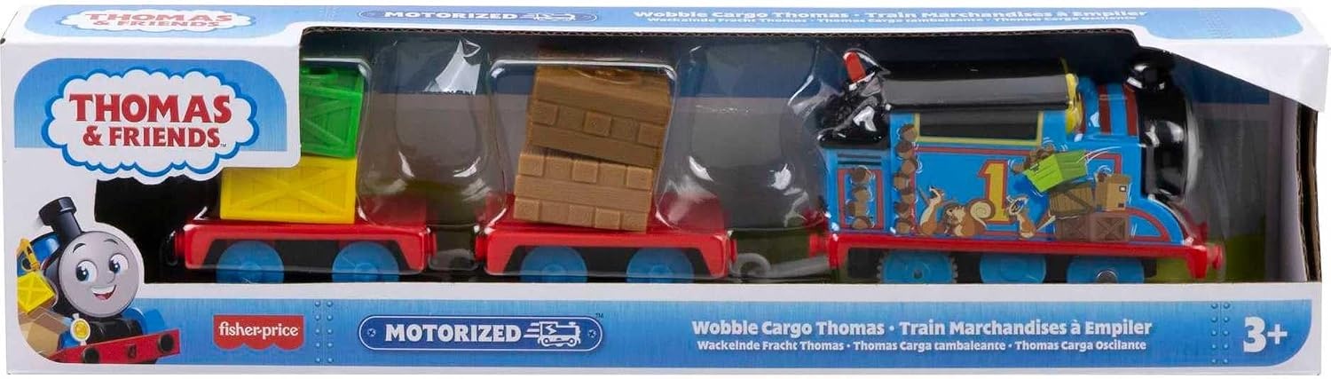 image:imageThomas amp Friends Toy Train Wobble Cargo Thomas Motorized Engine with 2 Cargo Cars for Preschool Railway Play Ages 3 YearsThomas Cargo