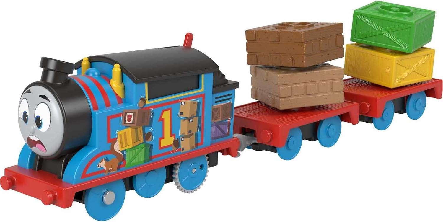 image:imageThomas amp Friends Toy Train Wobble Cargo Thomas Motorized Engine with 2 Cargo Cars for Preschool Railway Play Ages 3 YearsThomas Cargo
