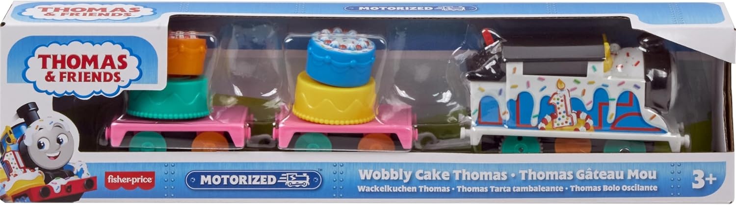 image:imageThomas amp Friends Toy Train Wobble Cargo Thomas Motorized Engine with 2 Cargo Cars for Preschool Railway Play Ages 3 YearsThomas Celebration
