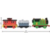 Thomas & Friends Toy Train, Wobble Cargo Thomas Motorized Engine with 2 Cargo Cars for Preschool Railway Play Ages 3+ Years(Percy & Bruno)