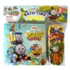 Thomas & Friends The Great Bubbly Build Bath Time Books – Activity Books for kids, Bath book, 6 Padded suction cups, 1 Mesh bag