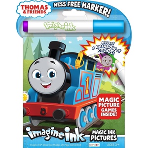 Thomas All Engines Go 20 Page Imagine Ink Coloring Book with 1 Mess Free Marker
