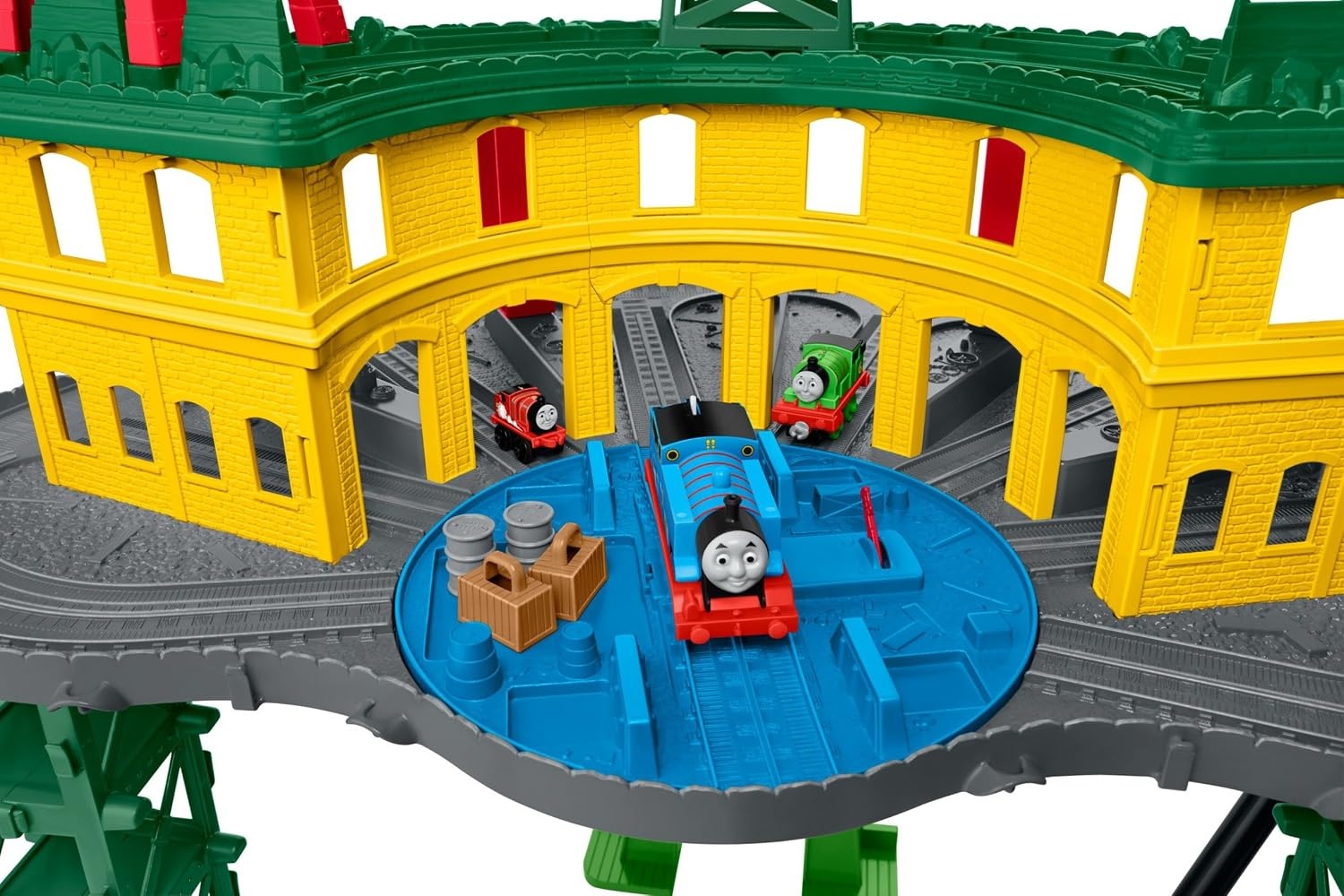 image:imageTHOMAS amp FRIENDS Toy Train Set Super Station Extra Large Race Track with Motorized Thomas Diecast Percy amp MINIS James for Ages 3 YearsSimplified Packaging