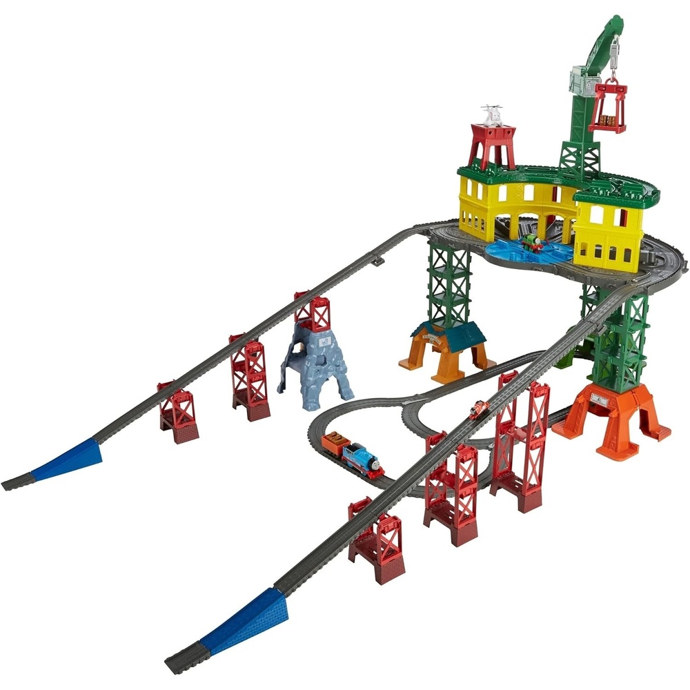 image:imageTHOMAS amp FRIENDS Toy Train Set Super Station Extra Large Race Track with Motorized Thomas Diecast Percy amp MINIS James for Ages 3 YearsSimplified Packaging