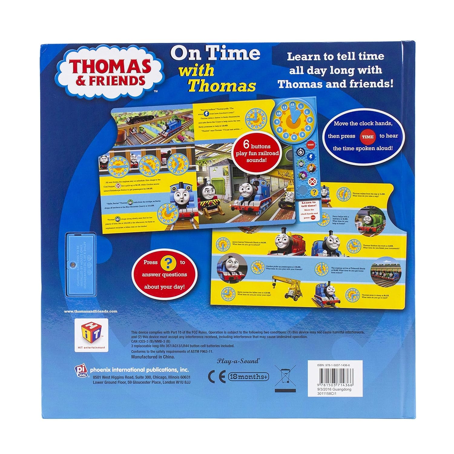 image:imageThomas and Friends On Time with Thomas Learn to Tell Time Sound Book with Interactive Toy Clock PI Kids
