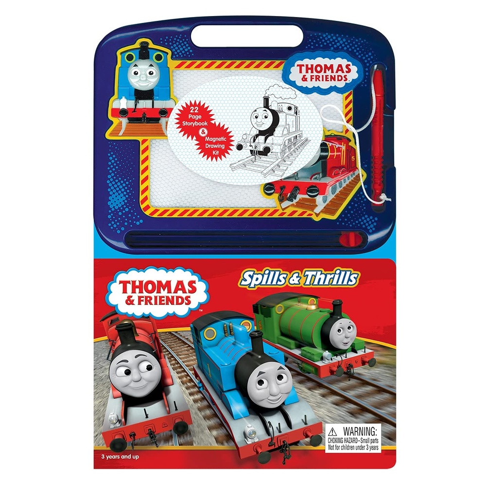 image:imageThomas amp Friends Spills amp Thrills Read amp Doodle Learning resources for kids a magnetic drawing pad an easytouse pen 22page board book for reading and drawing